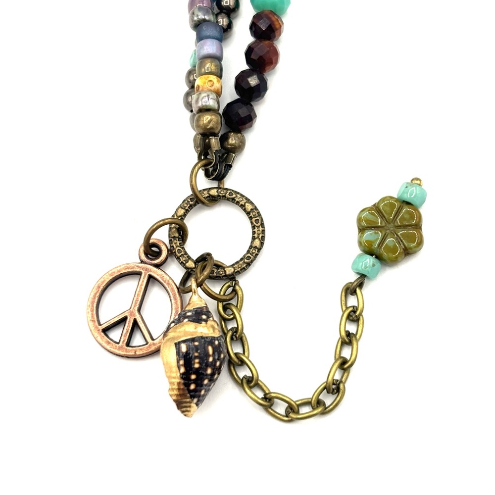 Hand Crafted Bohemian Multicolor Beaded Bracelet - Picture 6 of 10